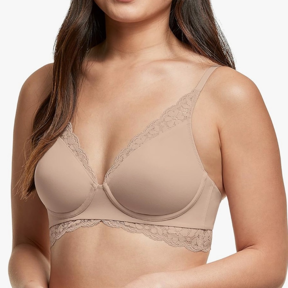 2 Maidenform Pure Comfort Lace Bralettes, 34C